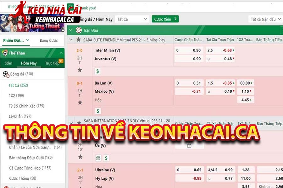 Giới thiệu keonhacai - Website keonhacai.ca chuyên cập nhật tỷ lệ kèo